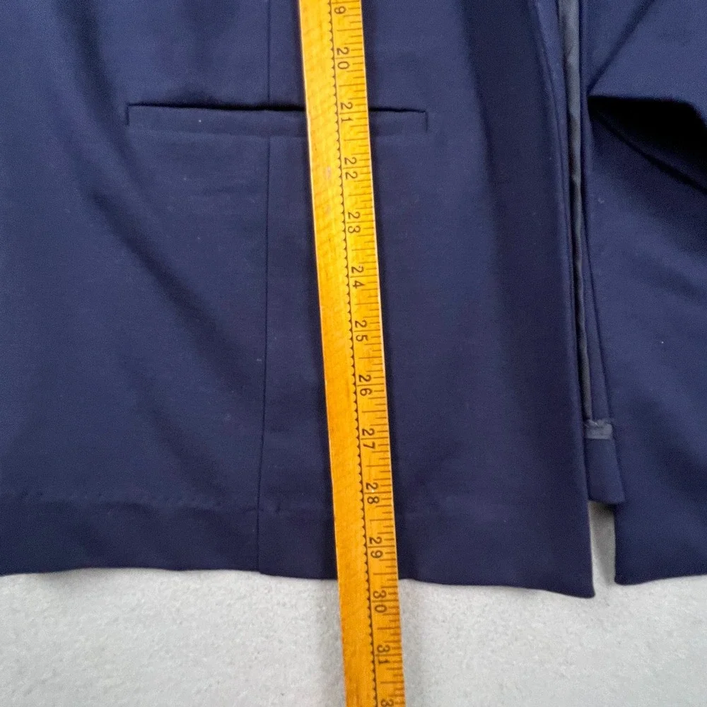 Liverpool Blazer Women XL Cadet Blue Open Front Ponte Knit Professional
